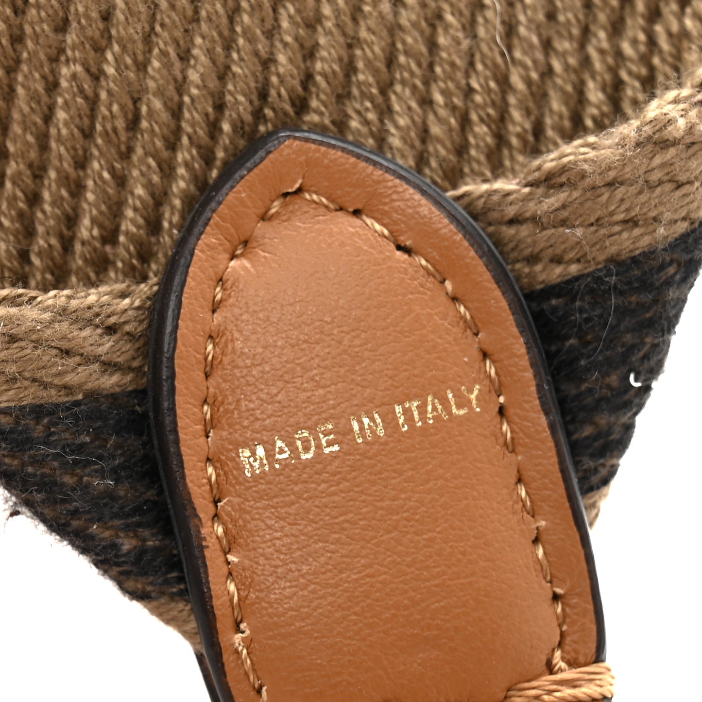 Canvas Calfskin FF 1974 Strap You Fango Marrone Cuoio