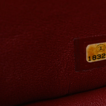 Chanel Caviar Quilted Jumbo Double Flap Burgundy 7 of 10