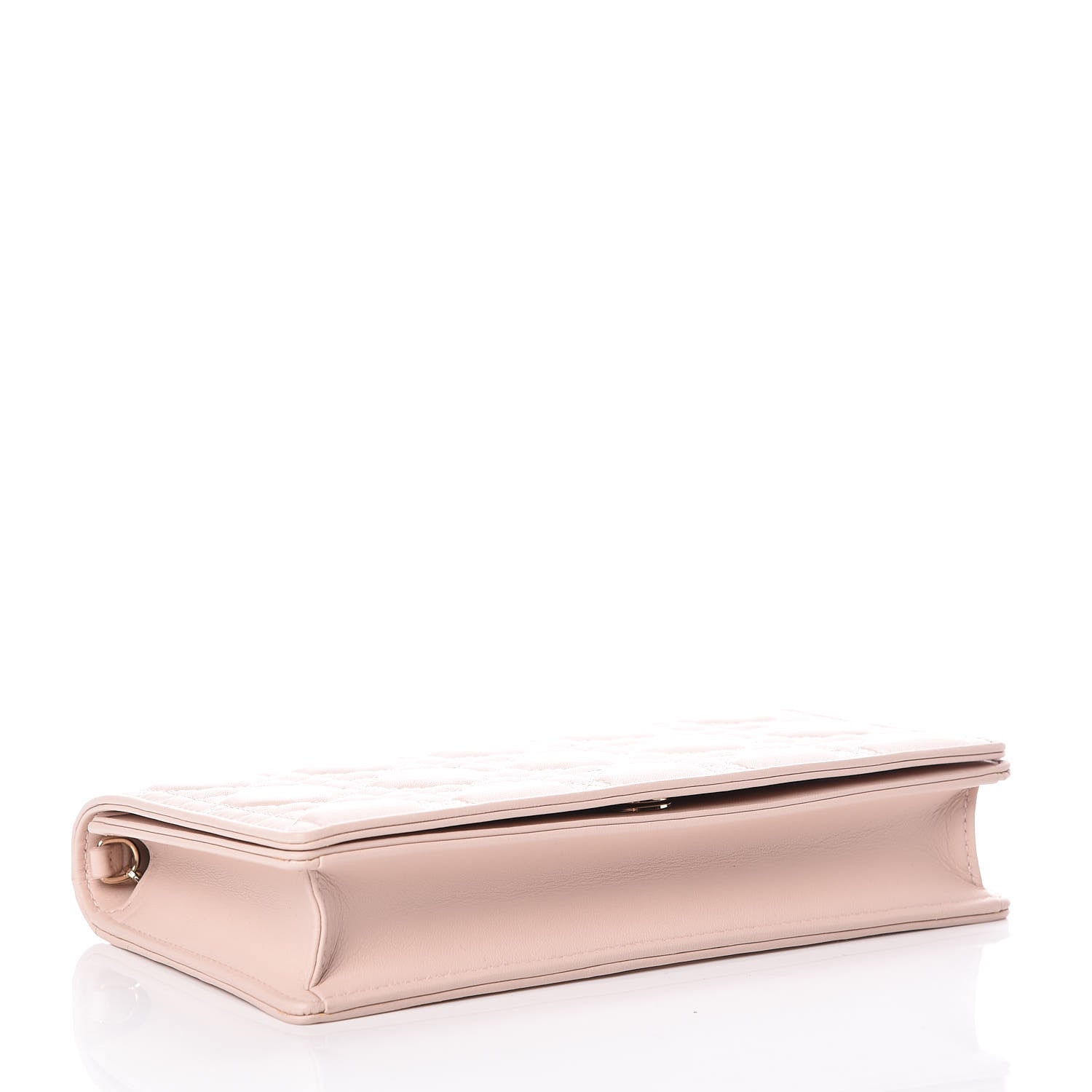 Christian Dior Lambskin Cannage Lady Dior Clutch Rose Poudre 5 of 13