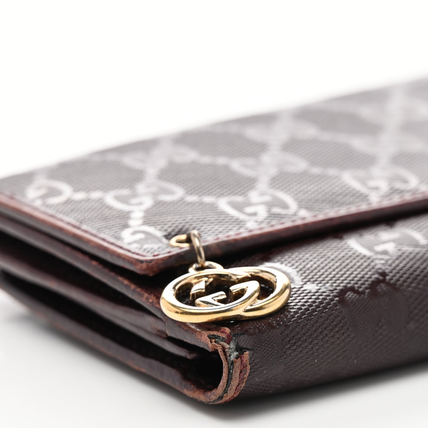 Imprime Monogram GG Pierce Continental Flap Wallet Bordeaux