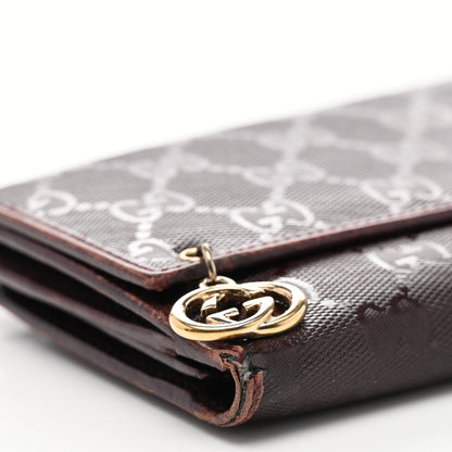 Gucci Imprime Monogram GG Pierce Continental Flap Wallet Bordeaux 9 of 10