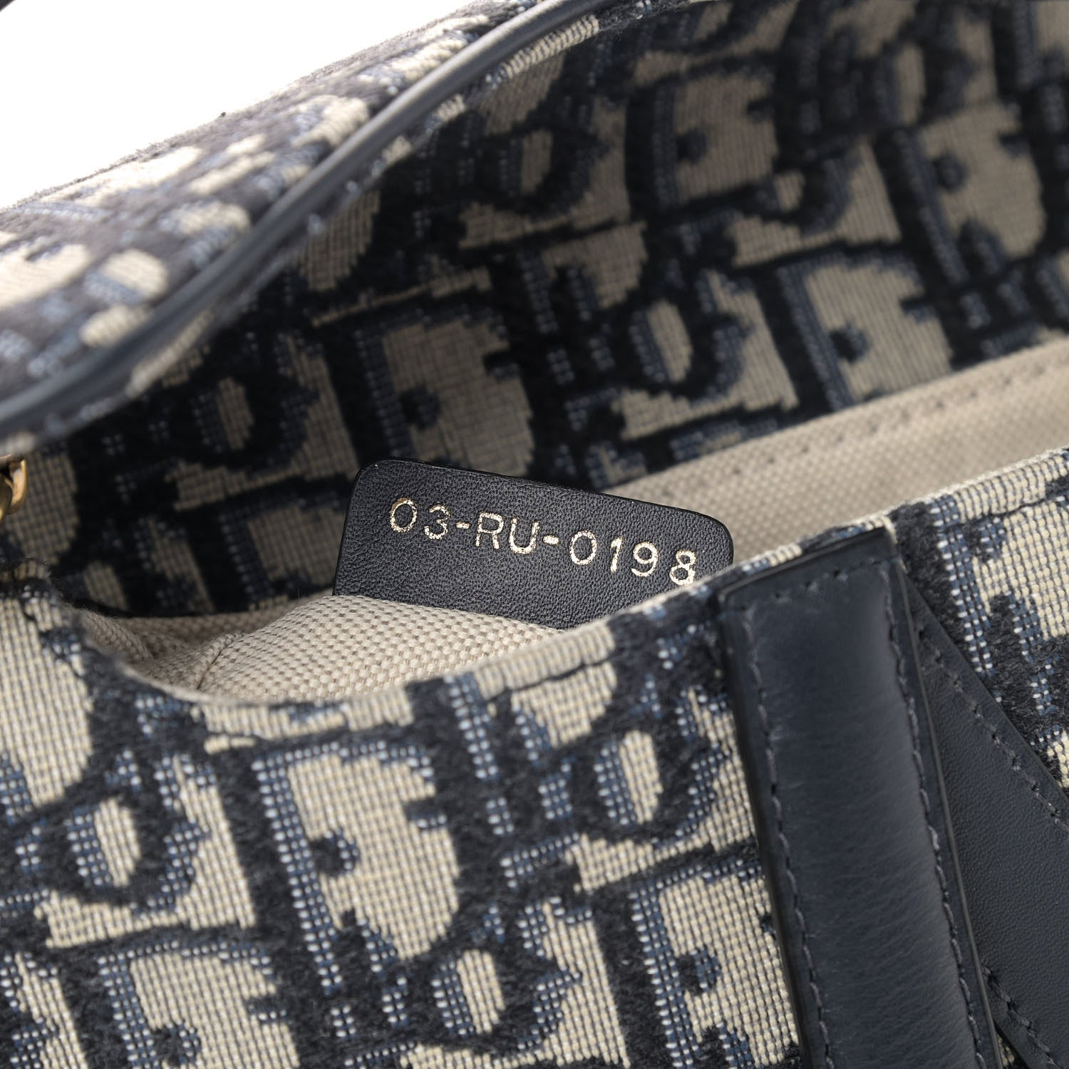 Christian Dior Oblique Mini Saddle Bag Blue 7 of 9