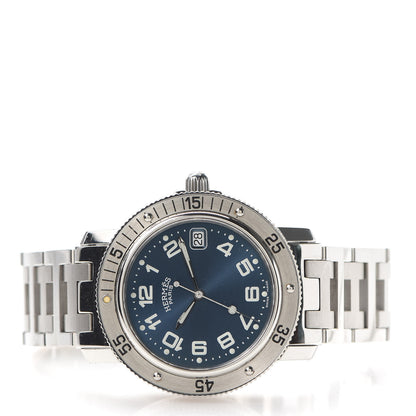 Hermes Stainless Steel 38mm Clipper Diver Quartz Watch Blue 3 of 6
