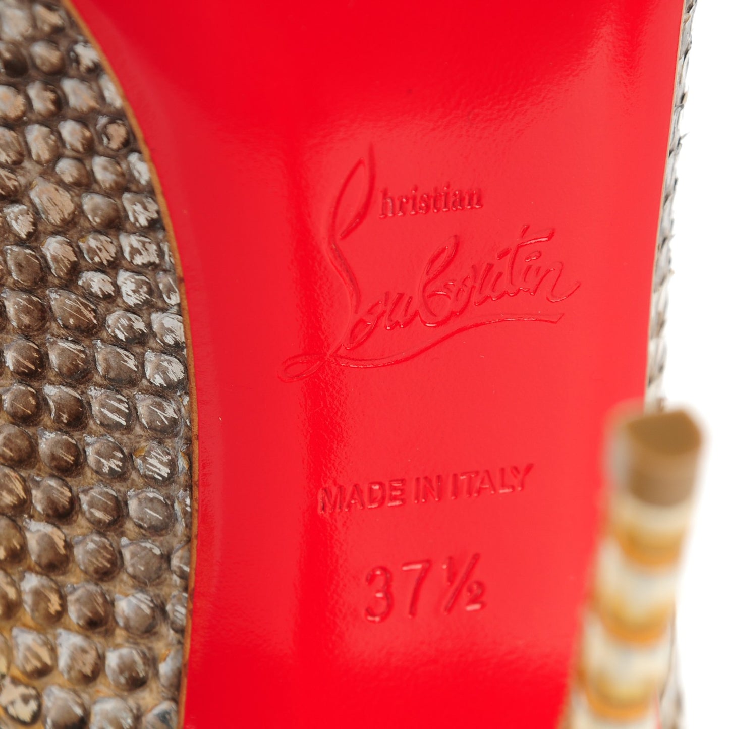 Metallic Python So Kate 120 Pumps 37.5 Gold
