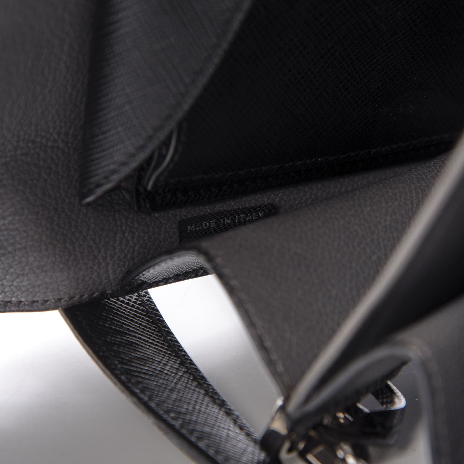 Prada Saffiano Lux Sound Shoulder Bag Black 10 of 14