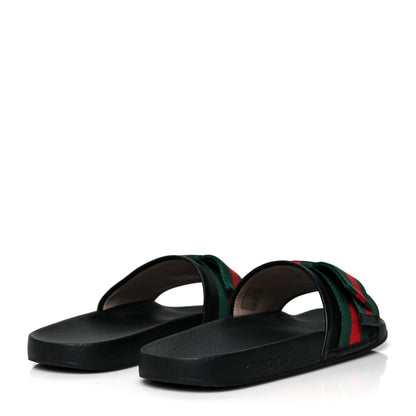 Gucci Satin Web Bow Slide Sandals 40 Black 4 of 8