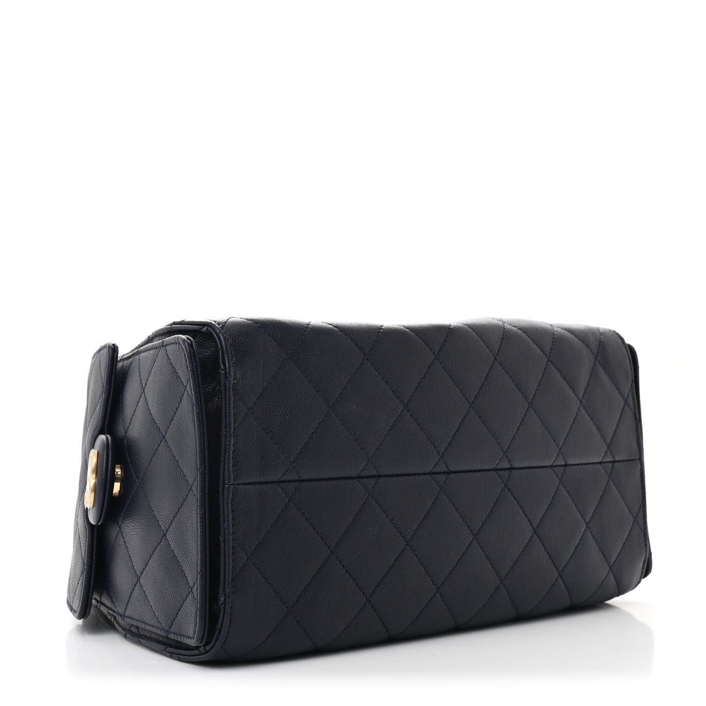 Caviar Quilted Small Chanel 25 Handbag Dark Navy