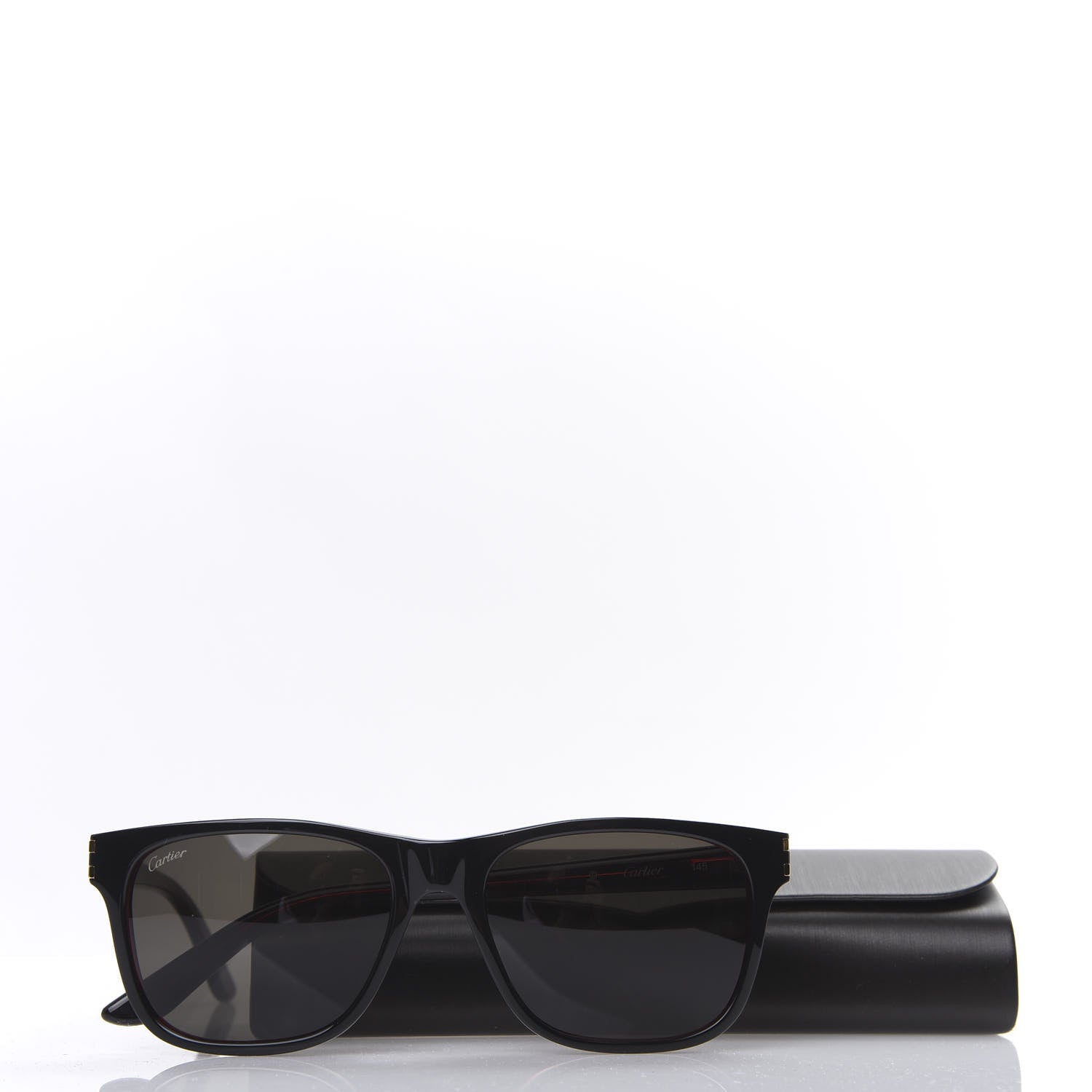 Cartier Acetate CT0001S Rectangular Sunglasses Black 8 of 8