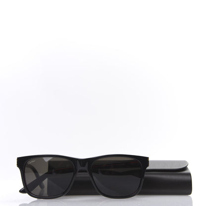 Cartier Acetate CT0001S Rectangular Sunglasses Black 8 of 8