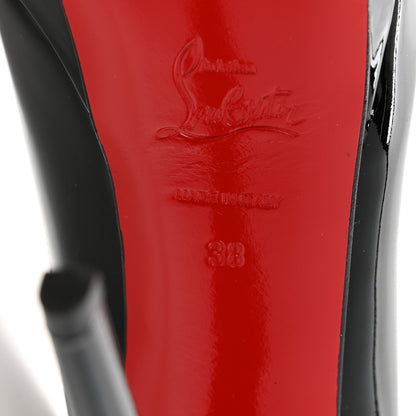 Christian Louboutin Patent Lady Peep 150 Pumps 38 Black 8 of 9