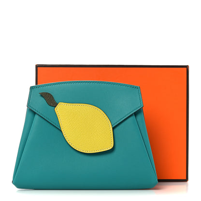 Hermes Swift Chevre Mysore Hermail Tutti Frutti Lemon Wallet Bleu Paon Lime Canopee 11 of 11
