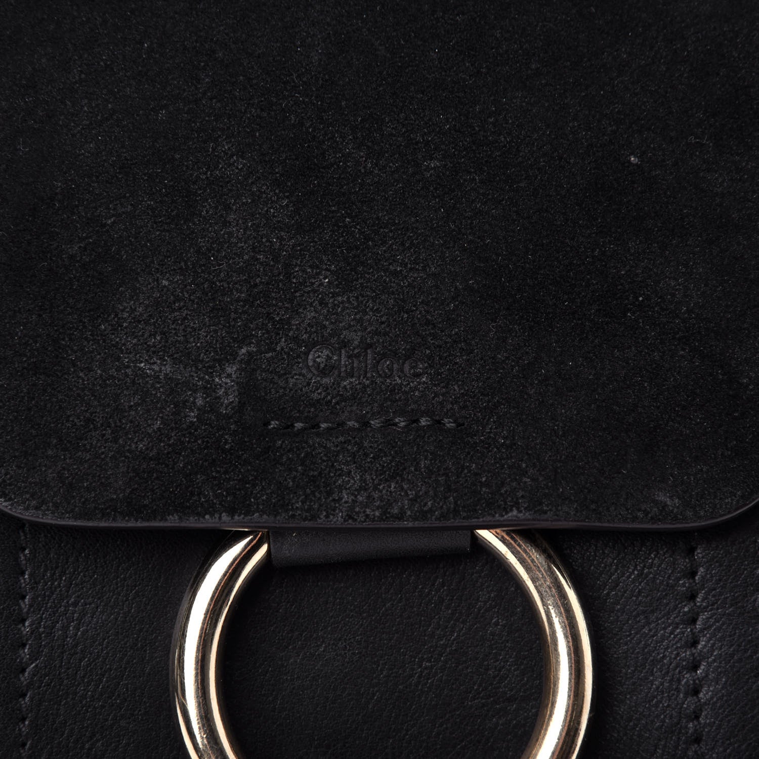 Chloe Suede Calfskin Mini Faye Backpack Black 10 of 10