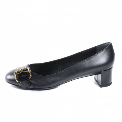 Louis Vuitton Leather Buckle Heels 36 Black 1 of 6