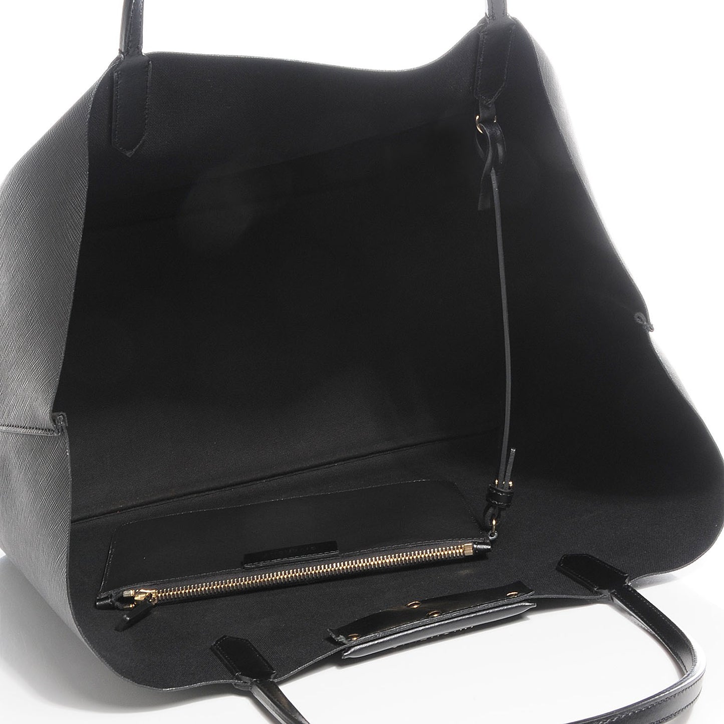 Textured Coated Canvas Rottweiler Pint Large Antigona Tote Black