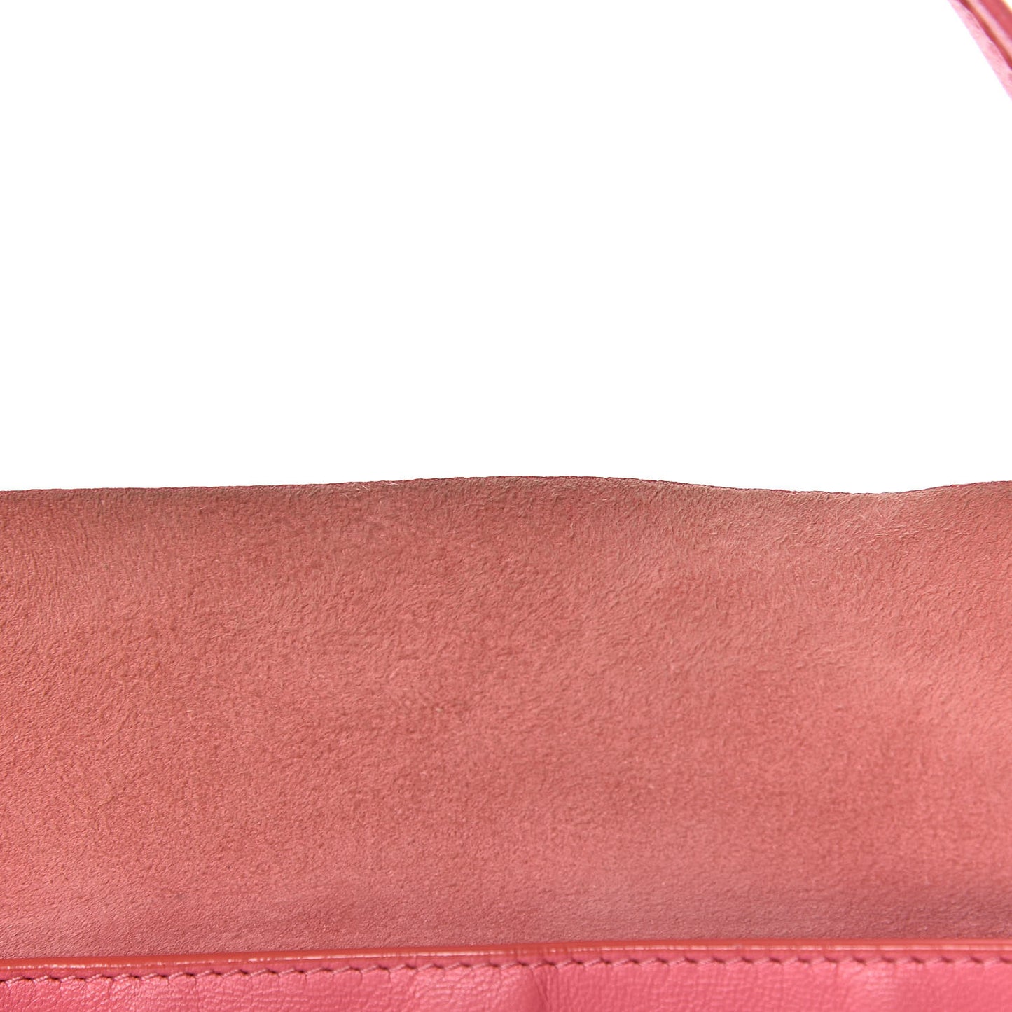 Lambskin Horizontal Bi-Color Cabas Pink Rust
