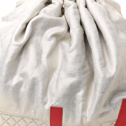 Chanel Metallic Jersey Quilted LA Tote Silver 7 of 10