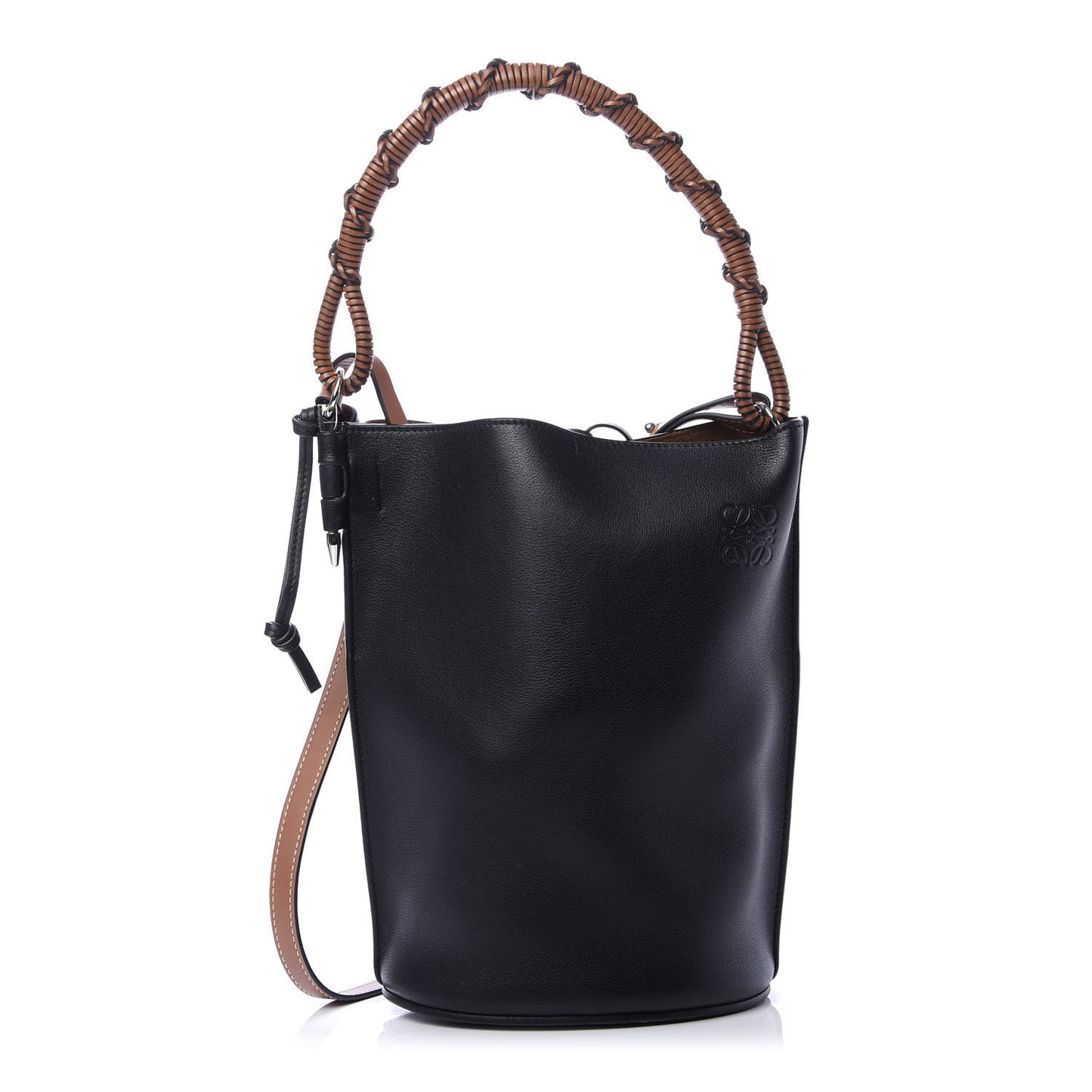 Calfskin Gate Bucket Bag Black