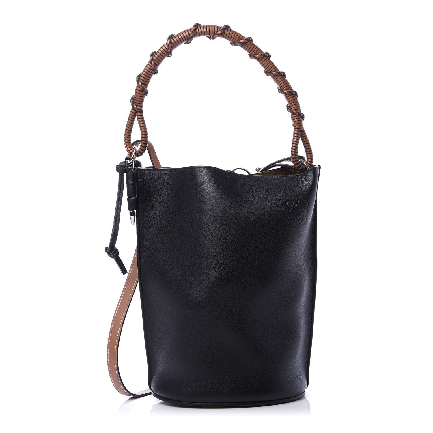 Loewe Calfskin Gate Bucket Bag Black 1 of 8