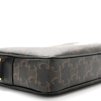 Celine Triomphe Canvas Medium Messenger Bag Black 9 of 10