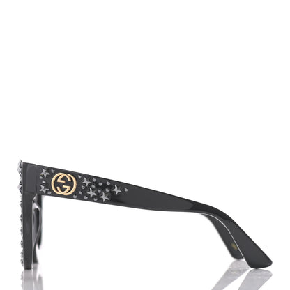 Gucci Acetate Stars Cat Eye Sunglasses GG0116S Black 3 of 7