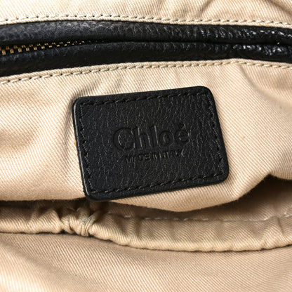 Chloe Calfskin Studded Medium Marcie Satchel Black 6 of 10