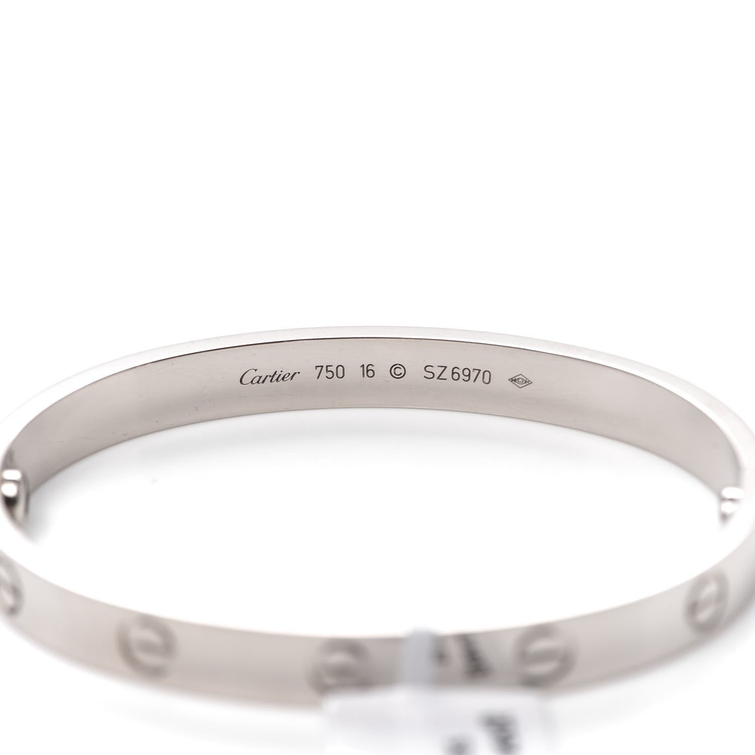 Cartier 18K White Gold LOVE Bracelet 16 4 of 4