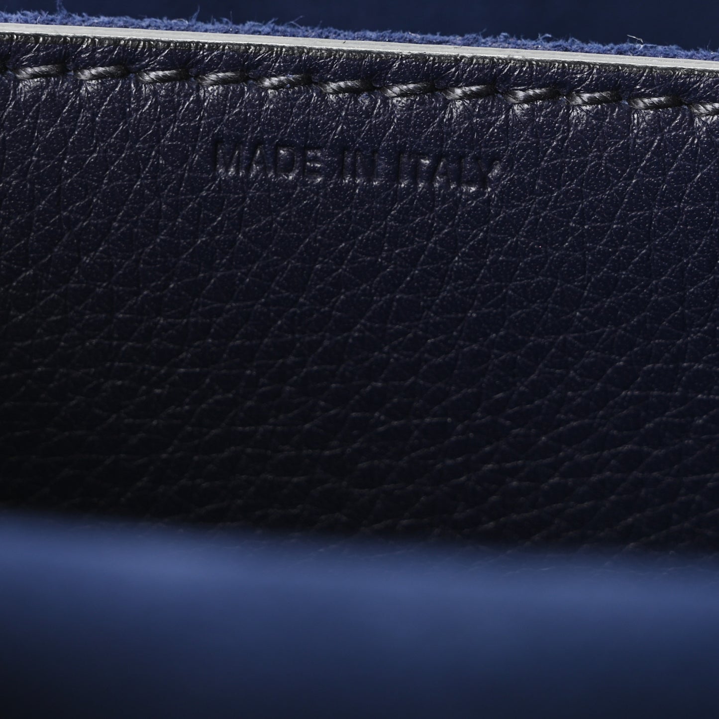 Grained Calfskin Dio(r)evolution Flap Bag Navy Blue