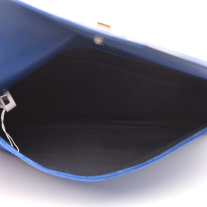Jimmy Choo Calfskin Suede Rosetta Envelope Clutch Aegean 4 of 7