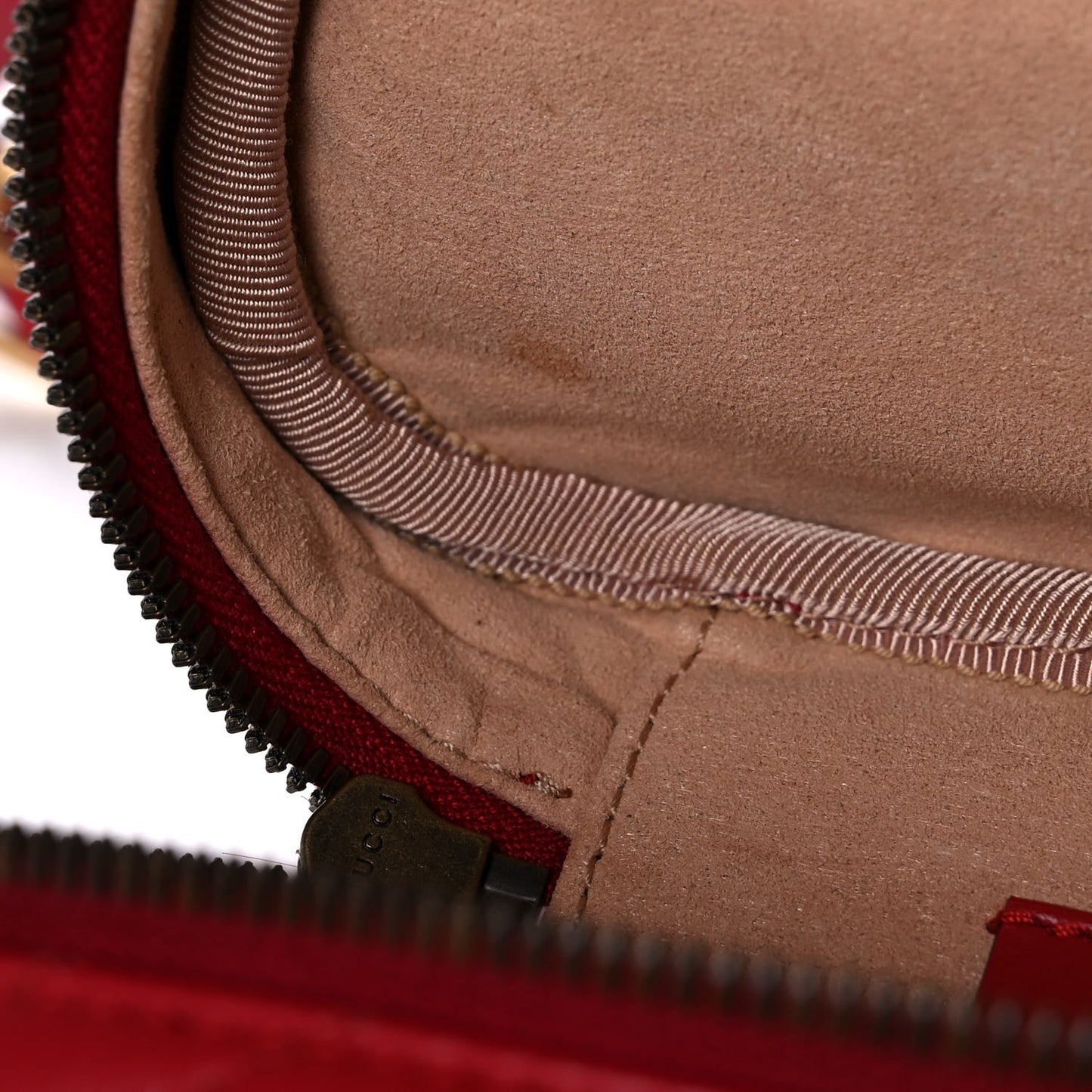 Calfskin Matelasse Mini GG Marmont Round Backpack Hibiscus Red