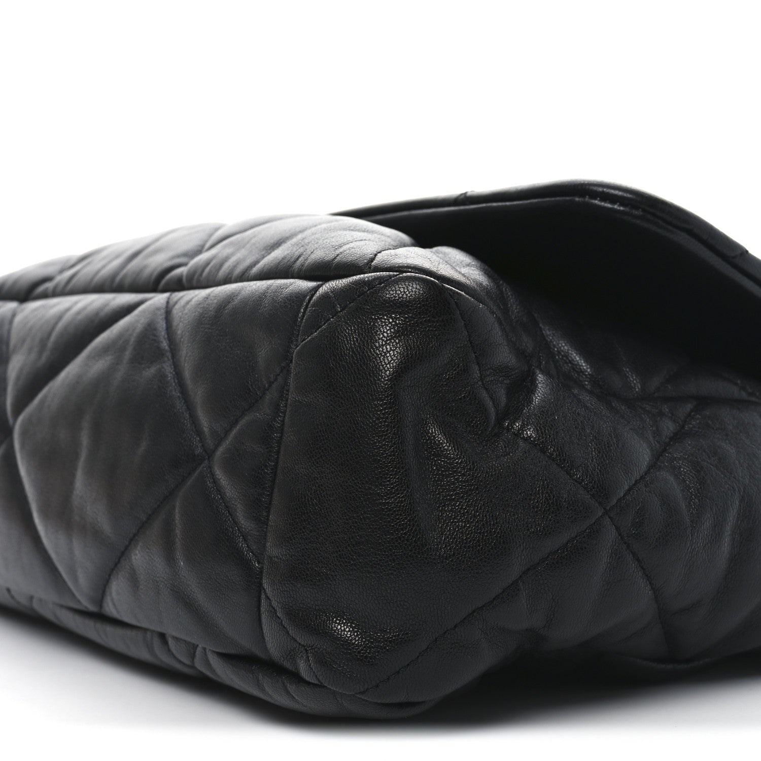 Chanel Goatskin Quilted Maxi Chanel 19 Flap Black 10 of 10