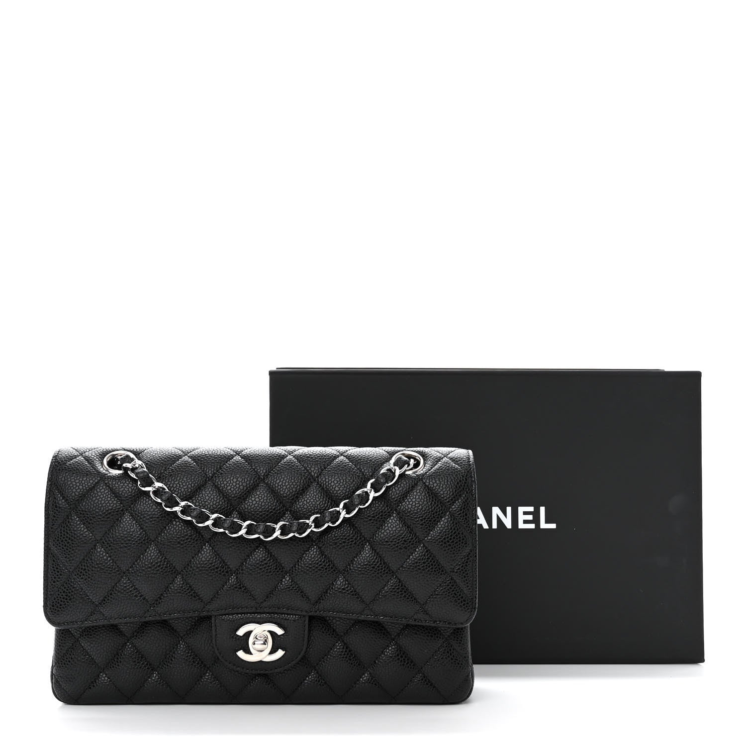 Chanel Caviar Quilted Medium Double Flap Black 11 of 11