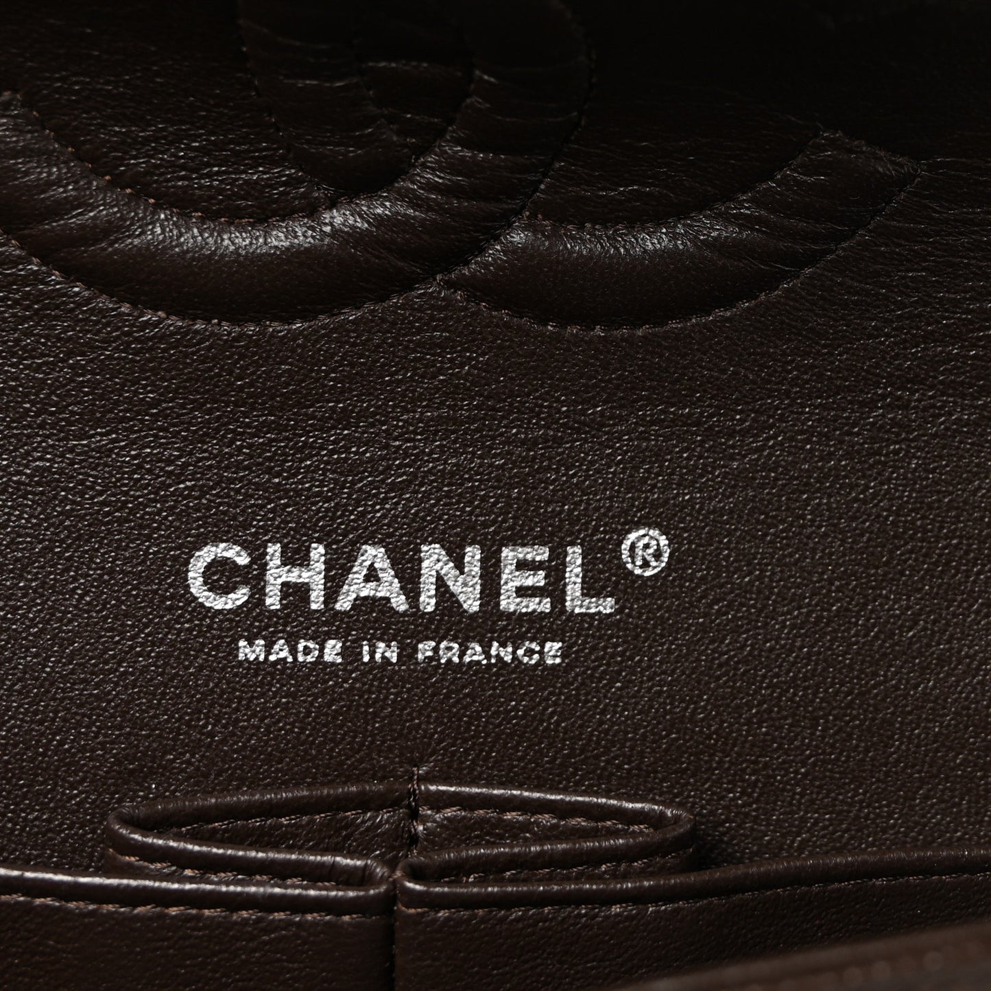 Caviar Quilted Medium Double Flap Dark Brown