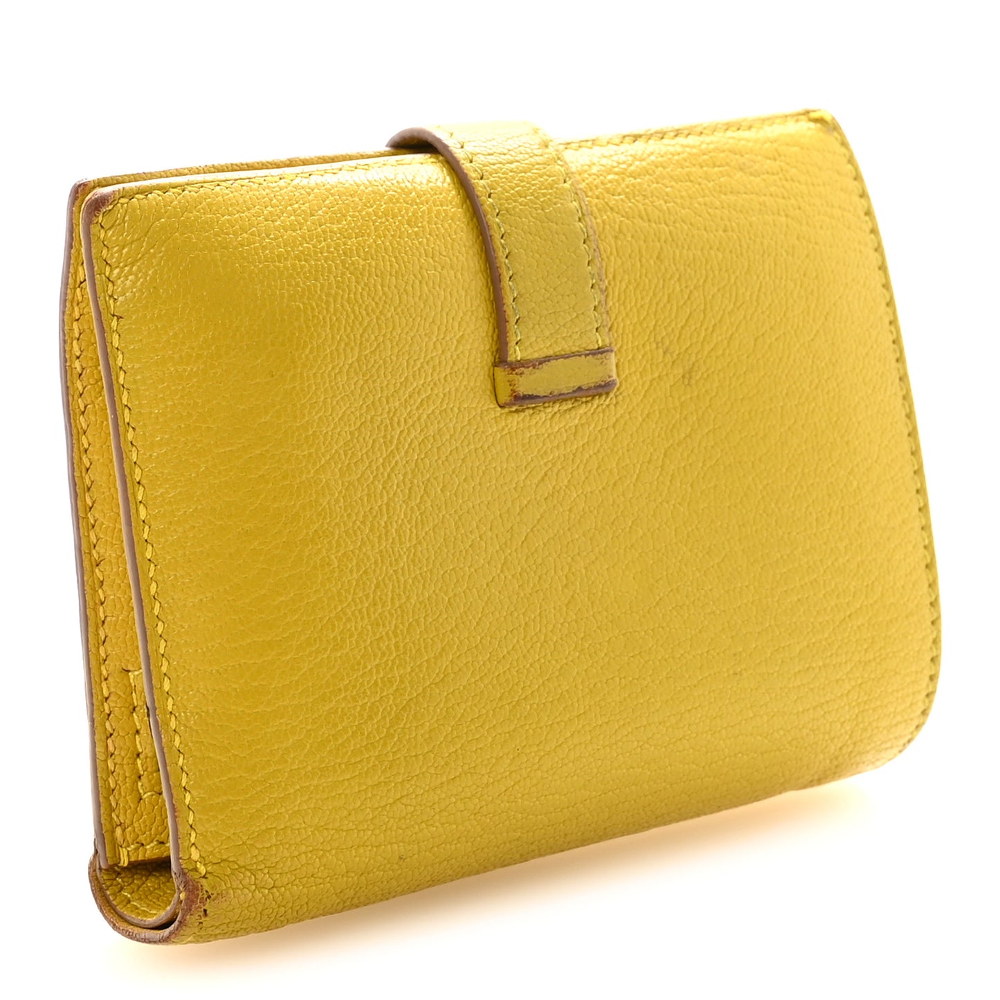 Chevre Mysore Bearn Compact Wallet Cumin