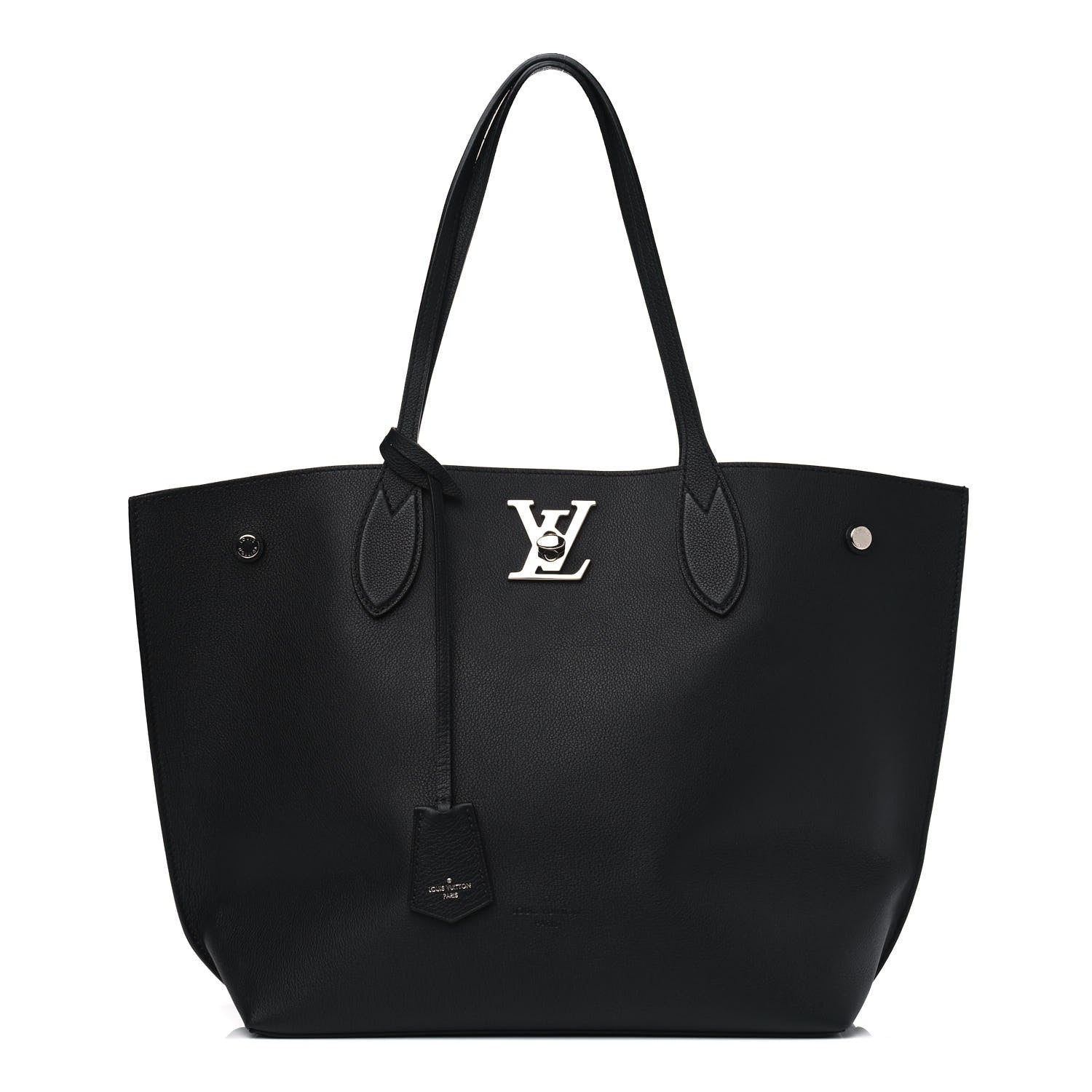 Louis Vuitton Calfskin Lockme Go Tote Black 1 of 9