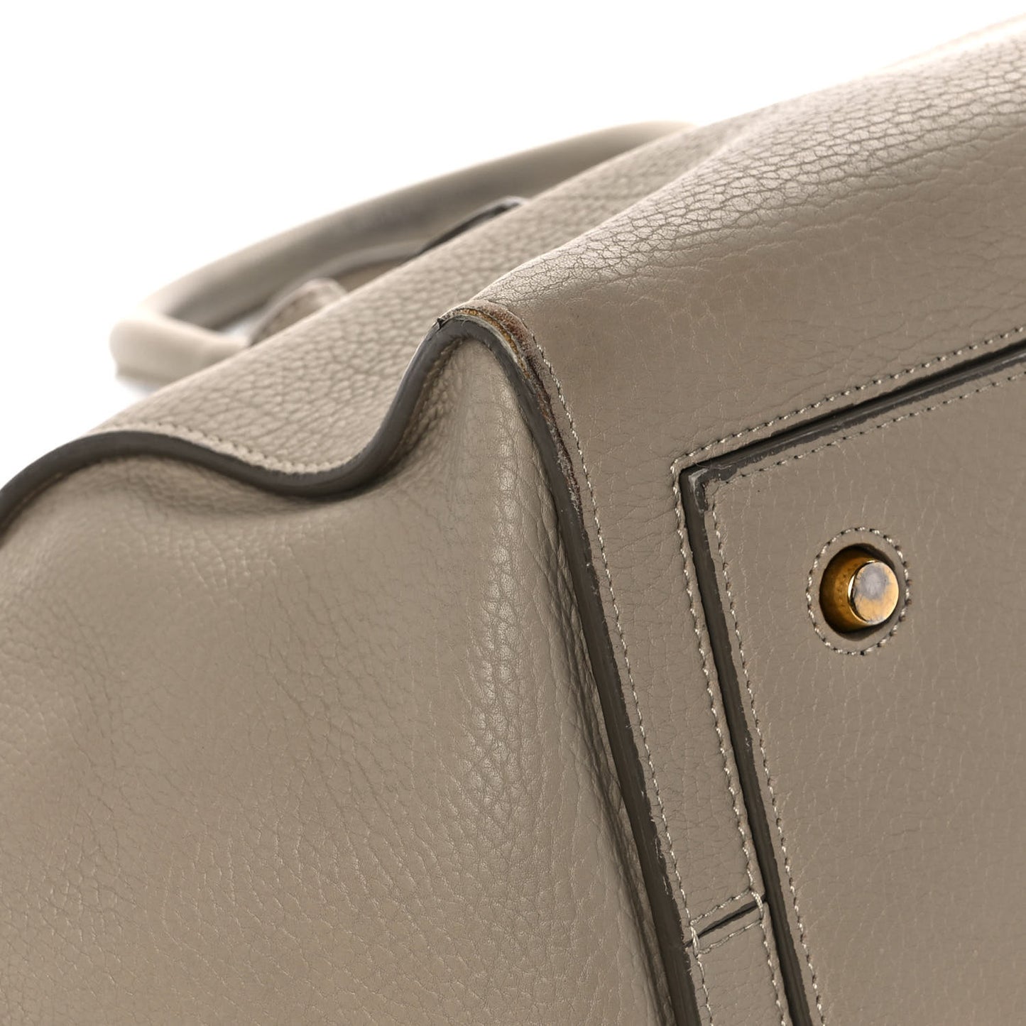 Crisped Calfskin Medium Tie Knot Tote Taupe
