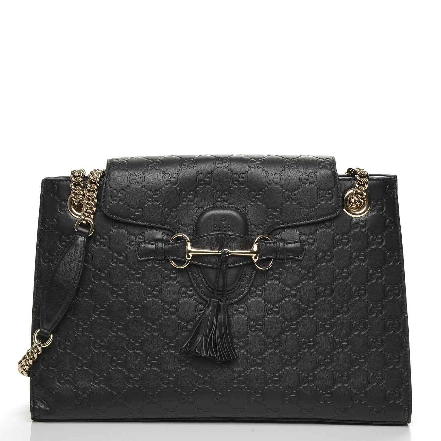 Guccissima Large Emily Chain Shoulder Bag Black