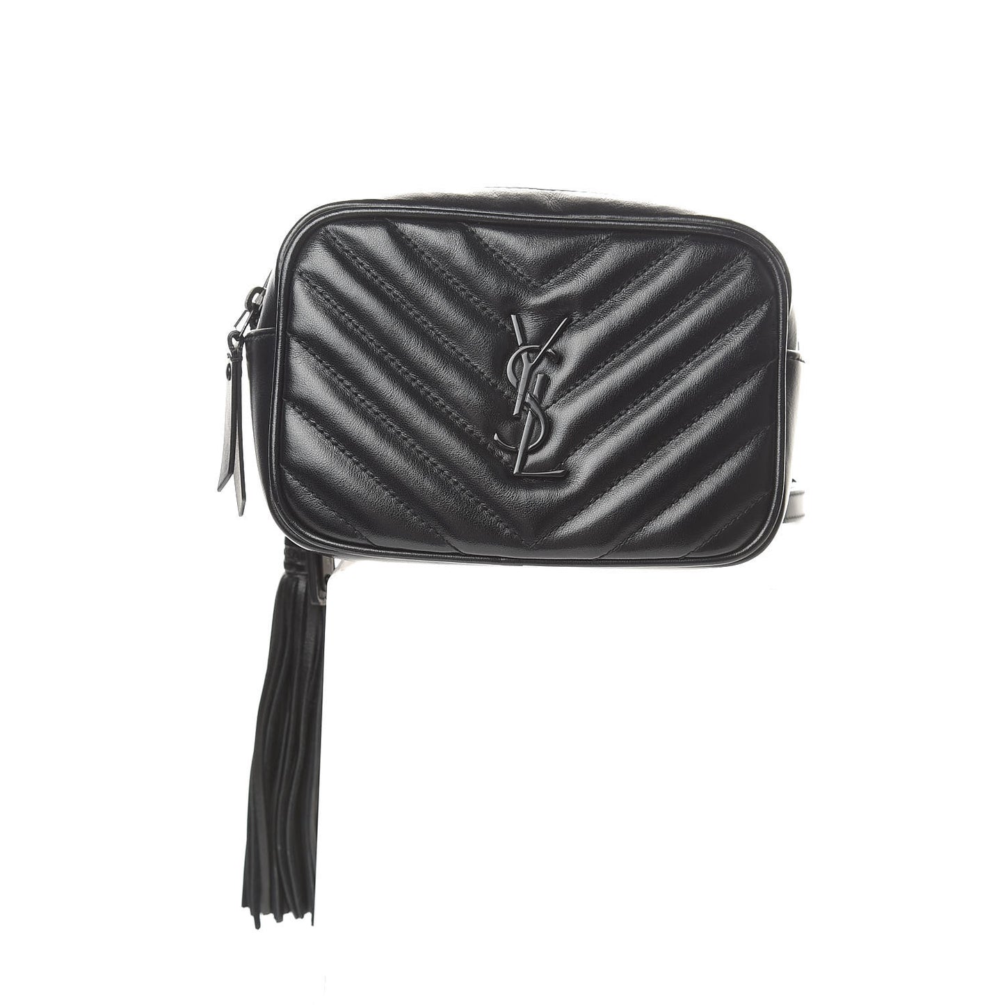 Calfskin Matelasse Monogram Lou Belt Bag Black