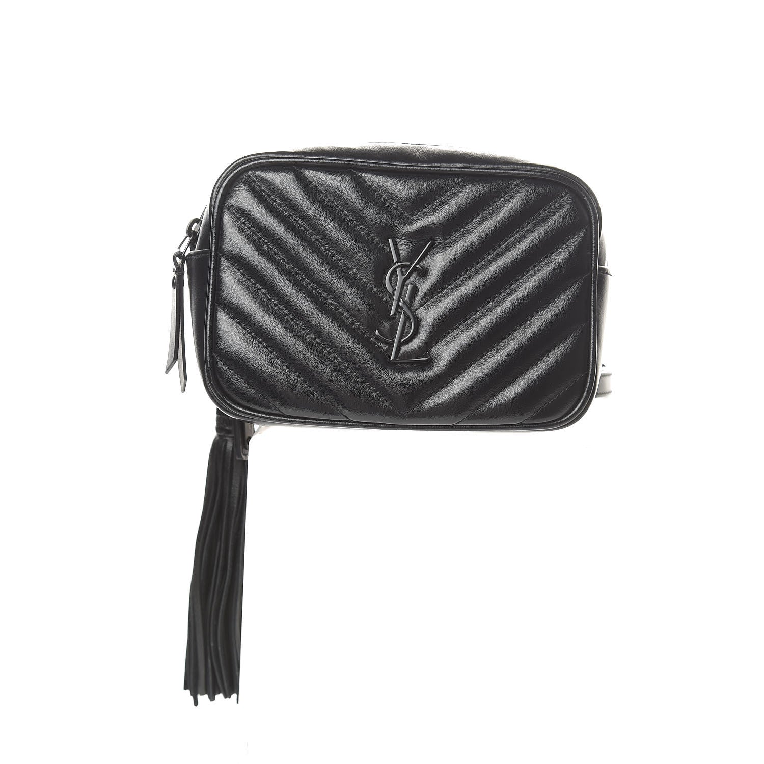 Saint Laurent Calfskin Matelasse Monogram Lou Belt Bag Black 1 of 10