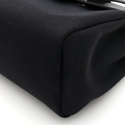 Hermes Military Toile Vache Hunter Herbag Zip PM 31 Black 10 of 11
