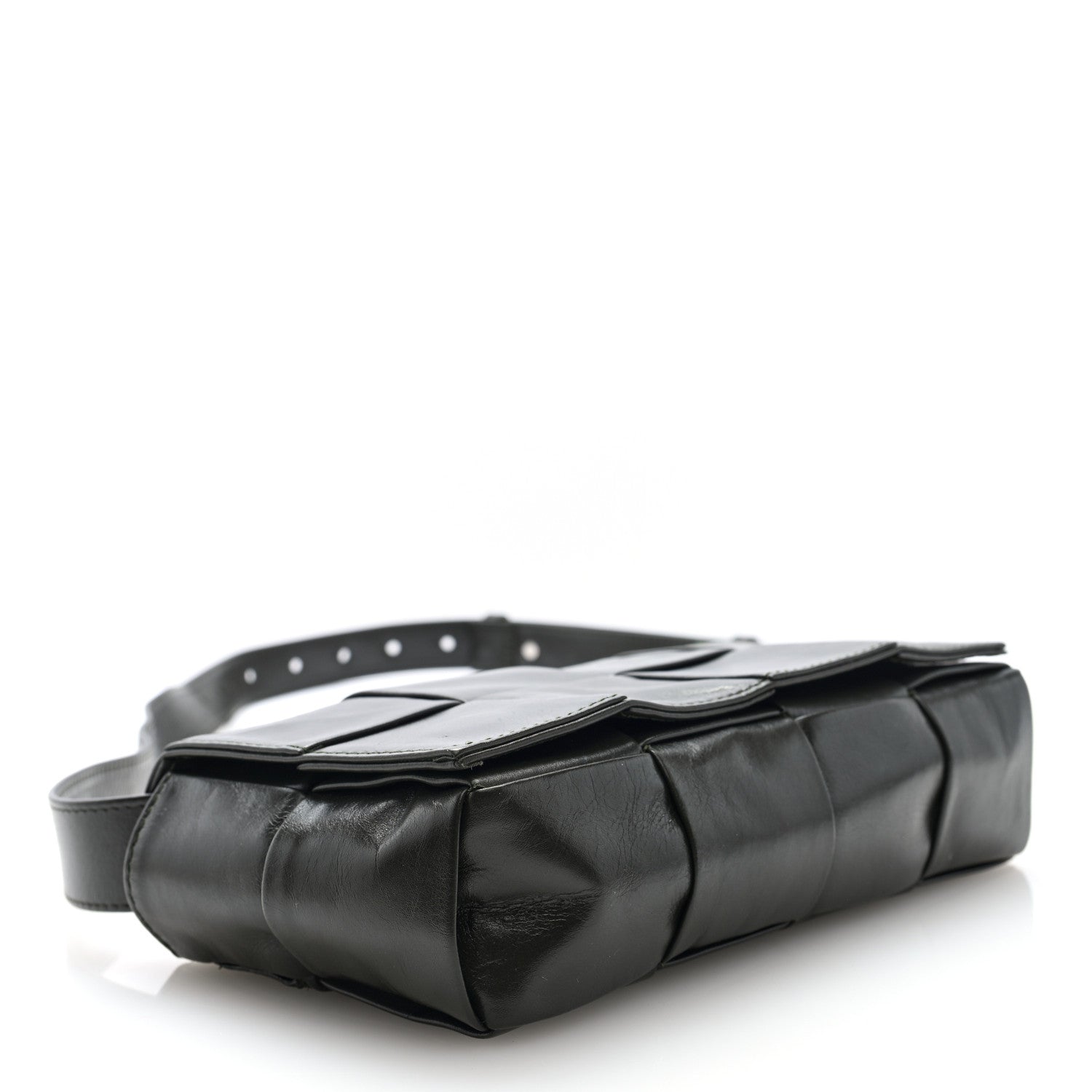Bottega Veneta Paper Calfskin Intreccio Cassette Belt Bag Camping 4 of 9