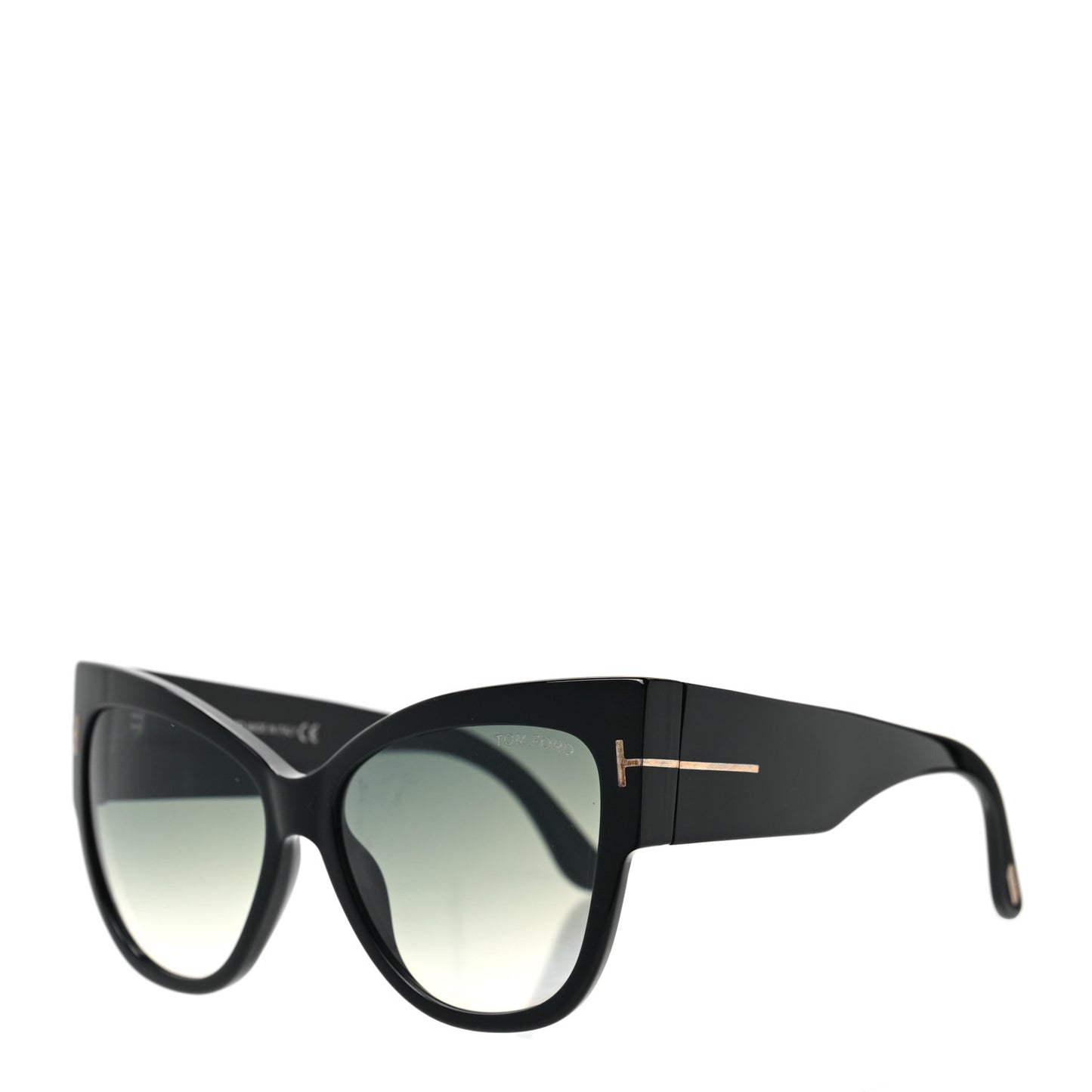 Acetate Anoushka Cat Eye Sunglasses TF371 Black