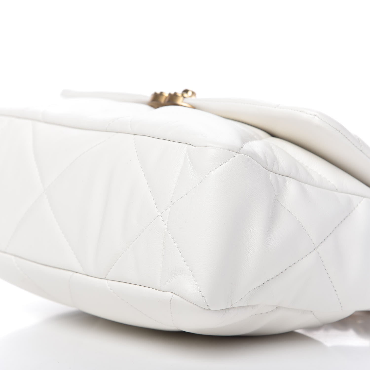 Chanel Goatskin Quilted Large Chanel 19 Flap White 7 of 10