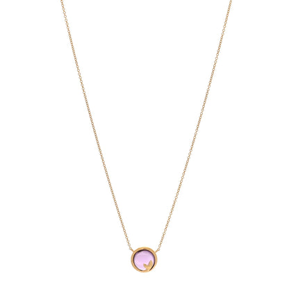 Tiffany 18K Yellow Gold Amethyst Paloma Picasso Olive Leaf Pendant Necklace 1 of 5