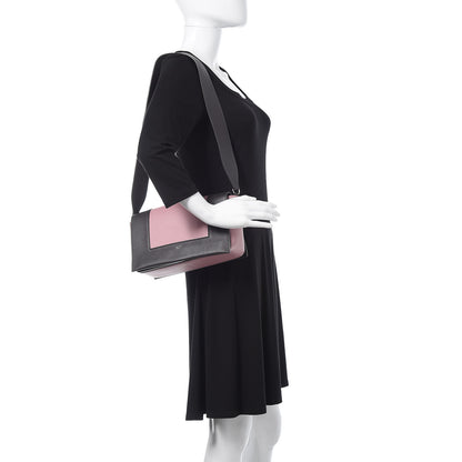 Celine Shiny Smooth Calfskin Medium Frame Shoulder Bag Liquorice Antique Rose 2 of 11