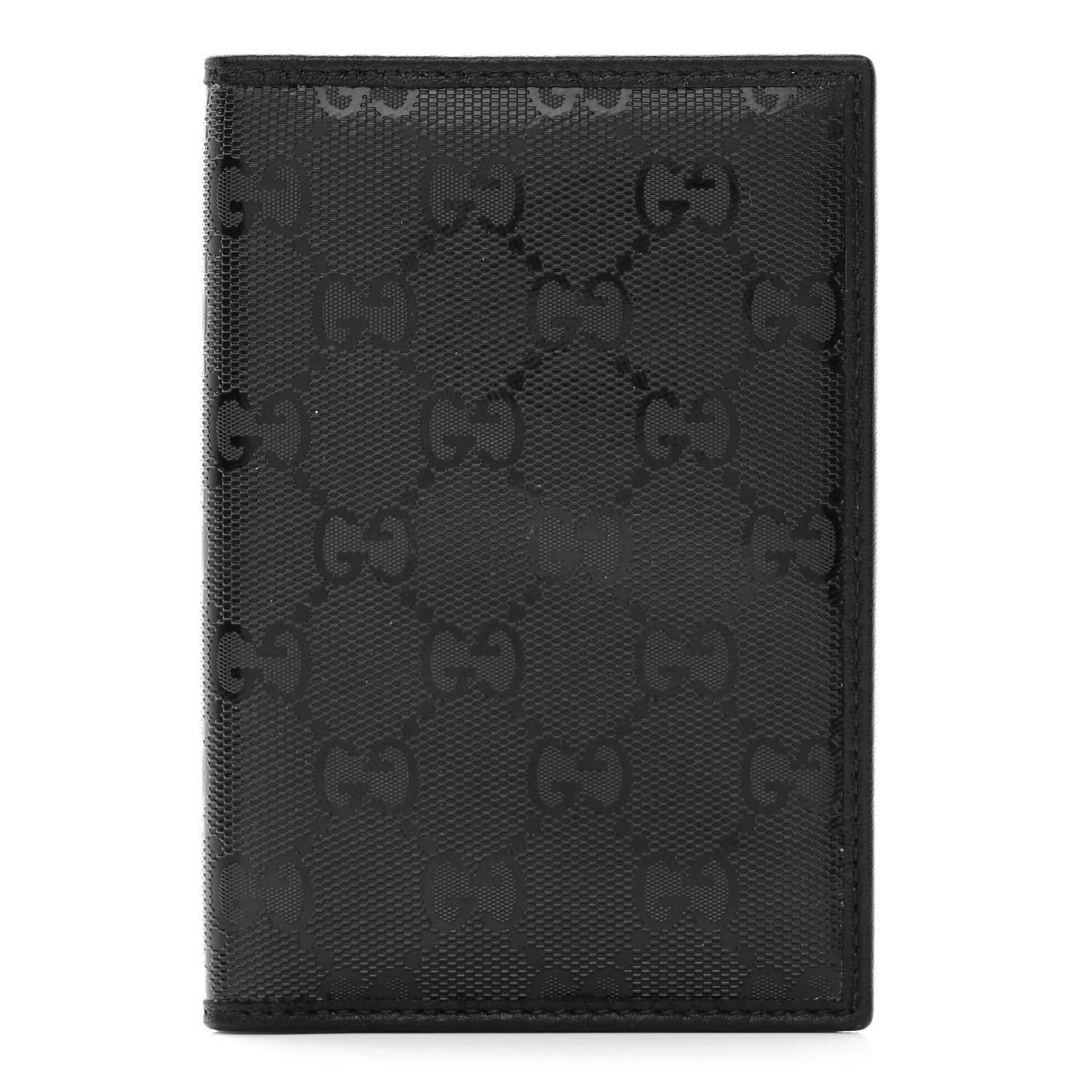 Gucci GG Crystal Monogram Passport Holder Black 1 of 9