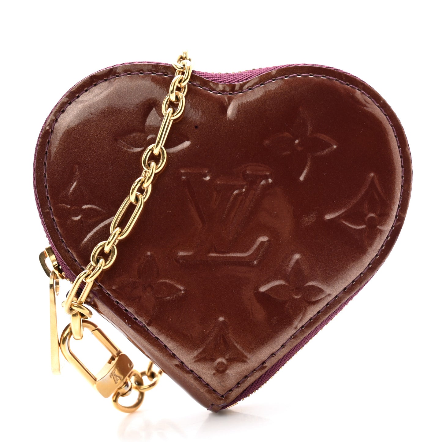 Vernis Heart Coin Purse Rouge Fauviste