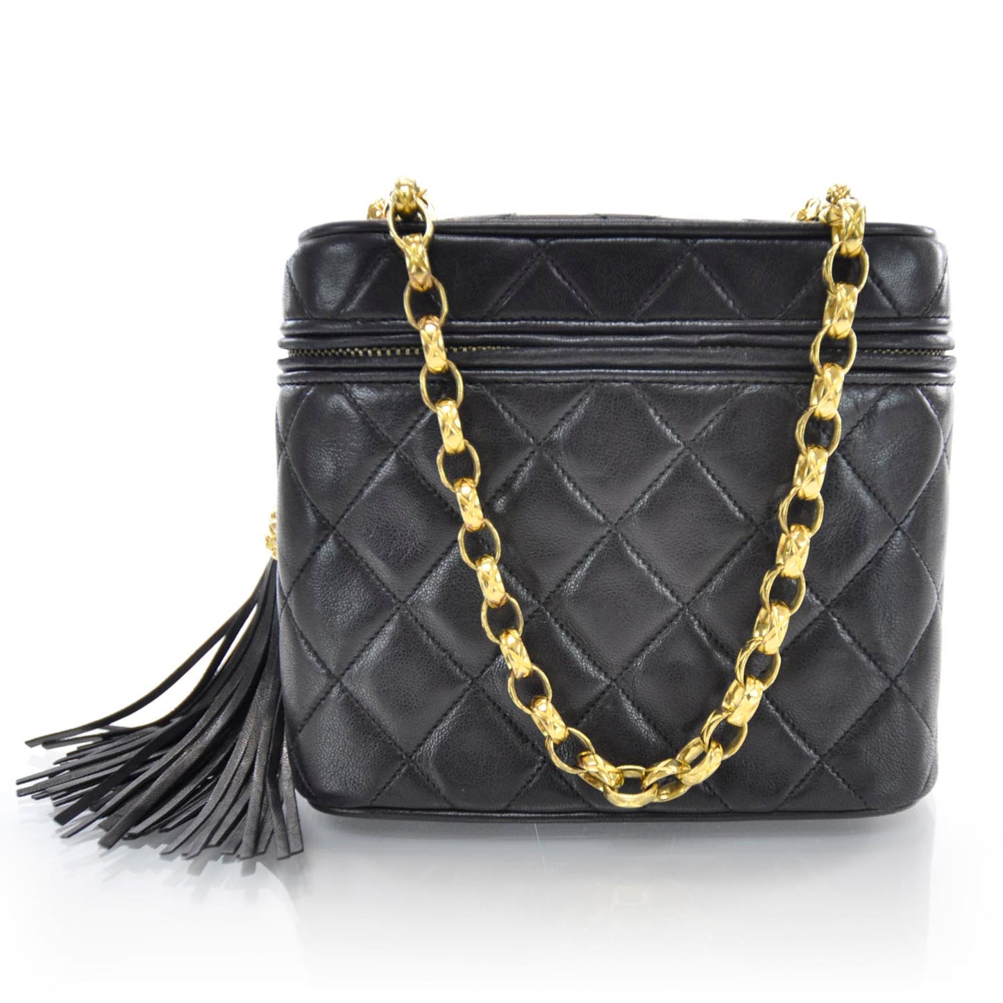 Lambskin Tassel Evening Bag Black