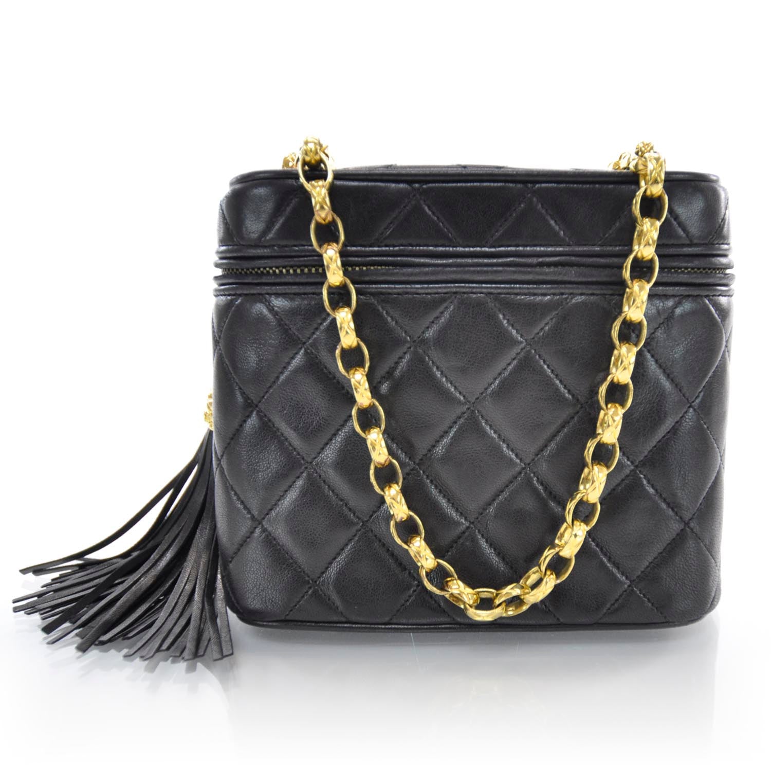 Chanel Lambskin Tassel Evening Bag Black 1 of 13