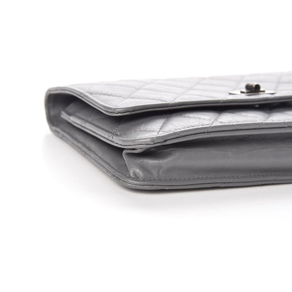 Chanel Aged Calfskin Quilted Reissue Wallet On Chain WOC Grey 9 of 14