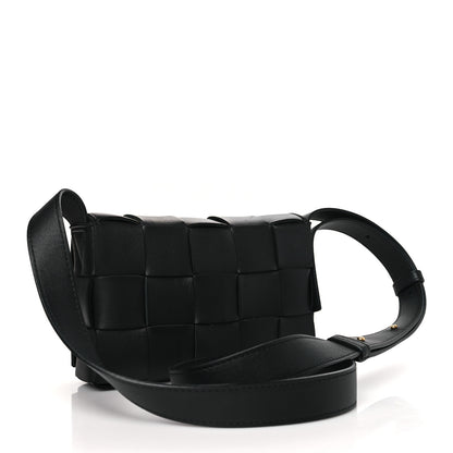 Bottega Veneta Lambskin Maxi Intreccio Small Cassette Crossbody Bag Black 3 of 10